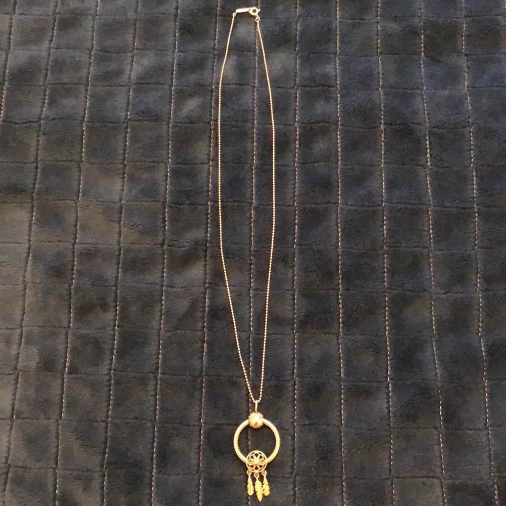Tiffany’s 18” beaded chain necklace with Pandora “O” pendant with charm
